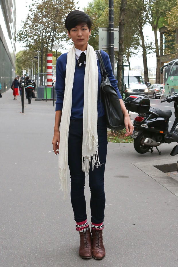 Street fashion: Anja Rubik, Freja Beha, Karlie Kloss