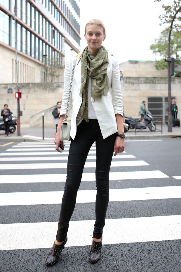 Street fashion: Anja Rubik, Freja Beha, Karlie Kloss
