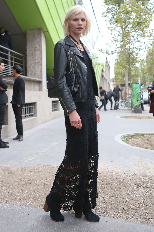 Street fashion: Anja Rubik, Freja Beha, Karlie Kloss