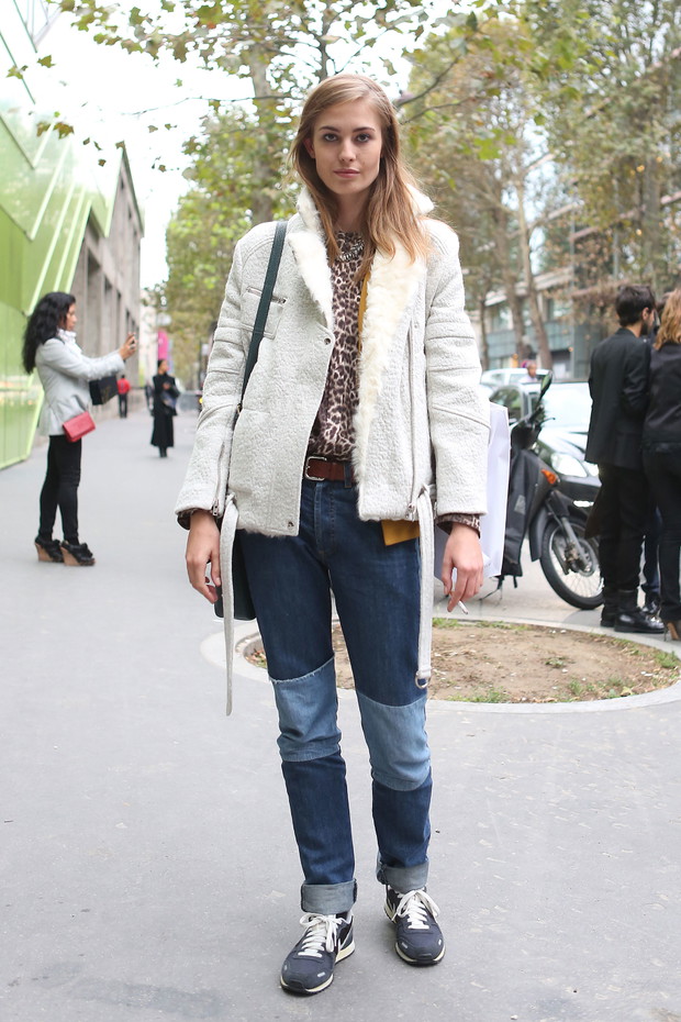 Street fashion: Anja Rubik, Freja Beha, Karlie Kloss