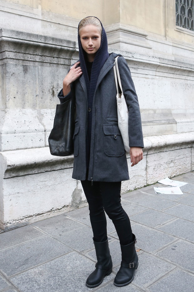 Street fashion: Anja Rubik, Freja Beha, Karlie Kloss