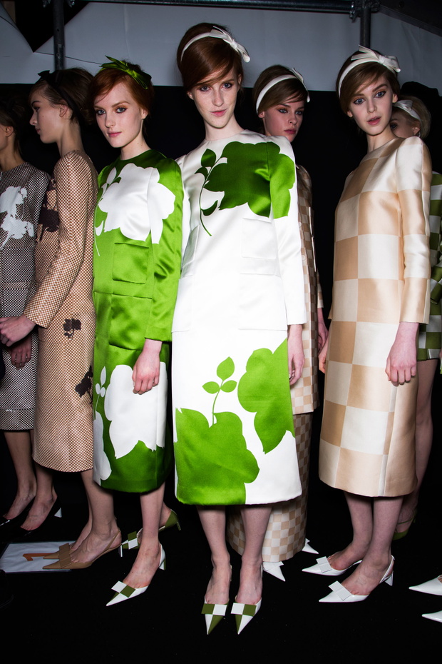 Magda Jasek Backtage Louis Vuitton wiosna-lato 2013 / fot. Imaxtree