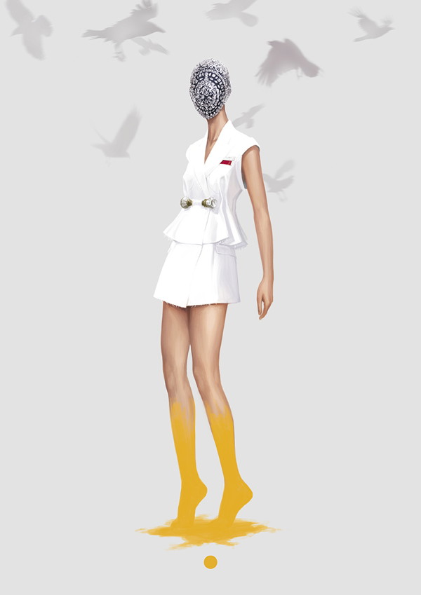 Przepiękne rysunki haute couture z V Magazine Spain