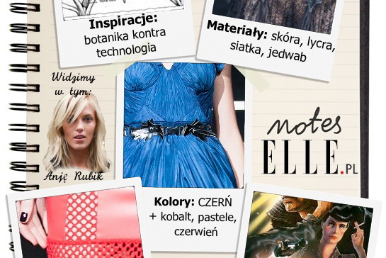 Notes ELLE.pl - Agnieszka Maciejak wiosna-lato 2013 "Genus" / kolaż ELLE