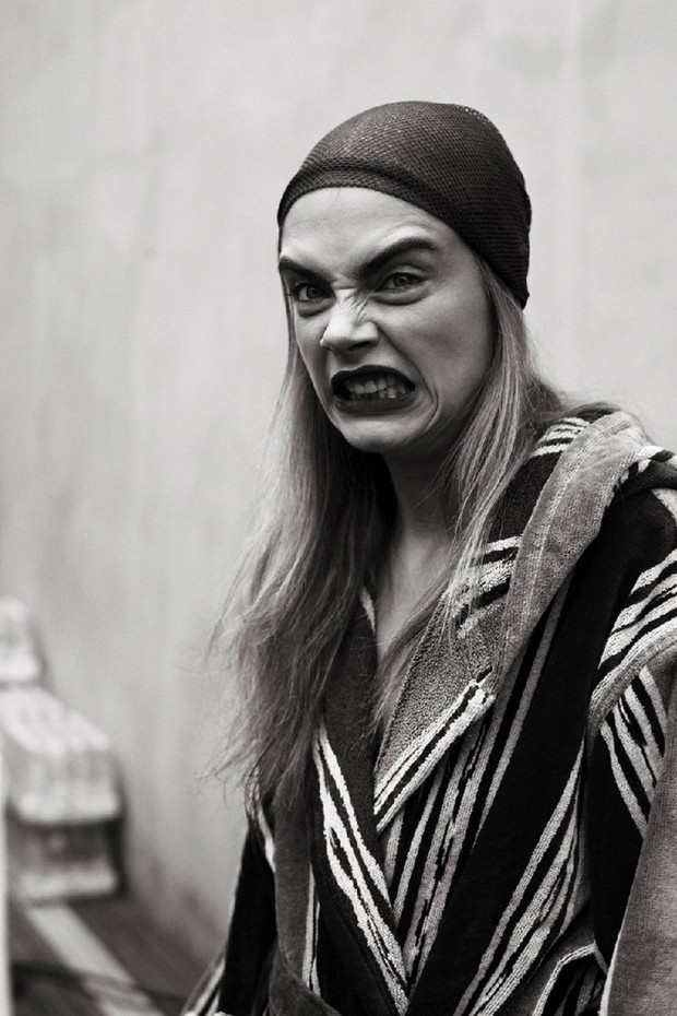 Cara Delevingne - róźne twarze modelki roku