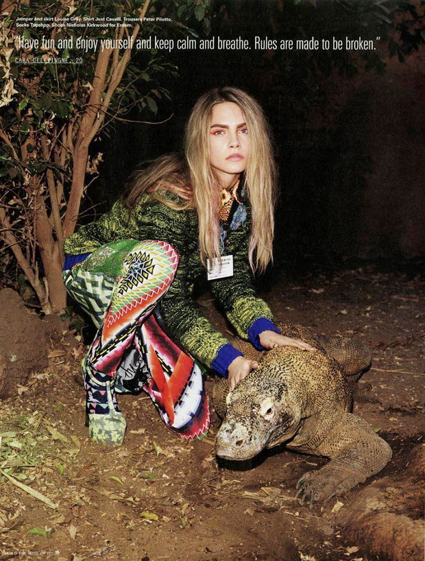 Cara Delevingne w zoo: świetne zdjęcia w i-D