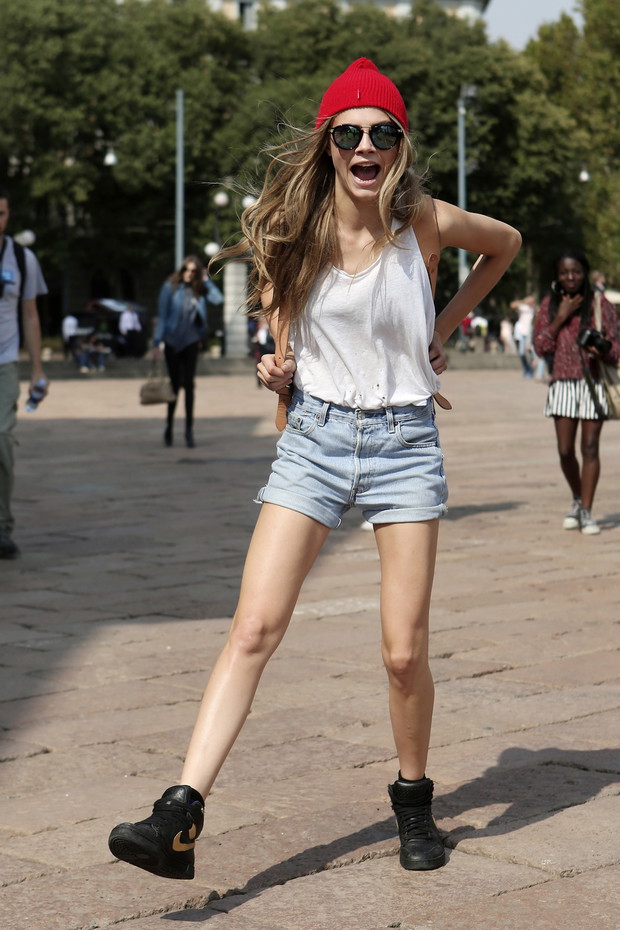 Street fashion: modelki kochają czerwień!