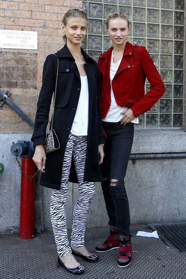 Street fashion: modelki kochają czerwień!