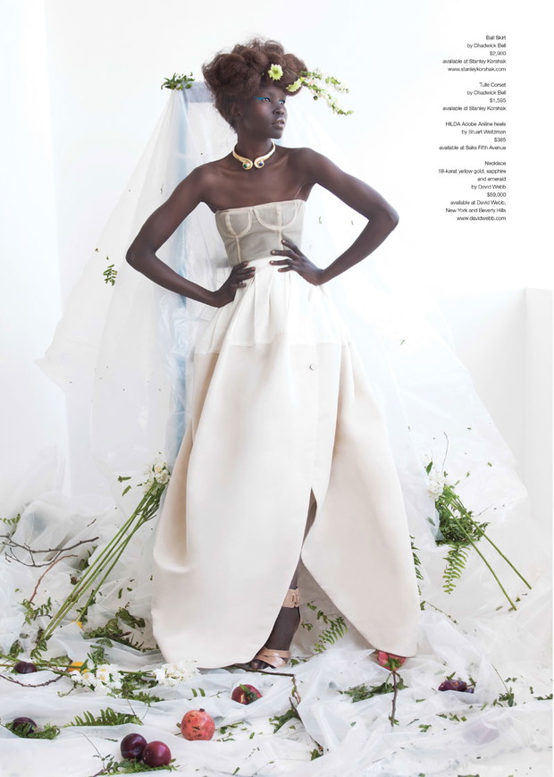 Alek Wek zachwyca w sukniach ślubnych