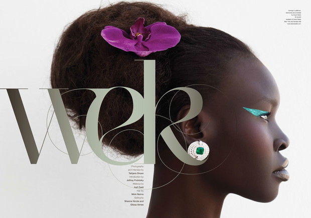 Alek Wek zachwyca w sukniach ślubnych