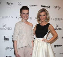 Katazryna Sokołowska i Joanna Krupa na pokazie Bohoboco, wiosna-lato 2013, fot. serwis prasowy/ Akpa