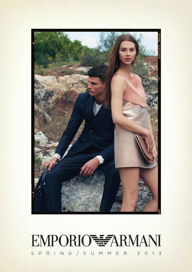 Daga Ziober w kampanii Emporio Armani wiosna-lato 2013