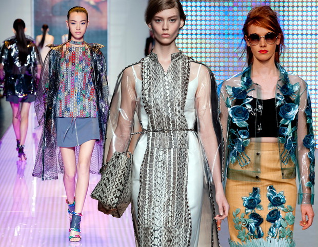 Płaszcze: Versus, Valentino, Holly Fulton / fot. Imaxtree, kolaż ELLE