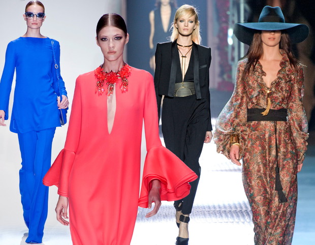 Sylwetki z pokazów w-l 2013: Gucci, Gucci, Lanvin, Saint Laurent / fot. Imaxtree