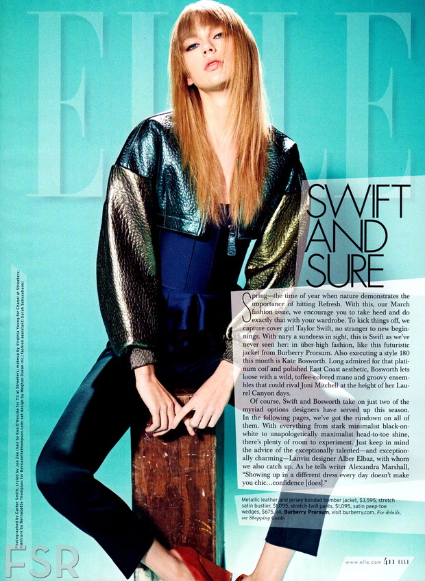 Taylor Swift w ELLE US, 03.2013, fot. Carter Smith for ELLE US/fashionscansremastered