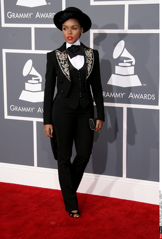 Janelle Monae na rozdaniu nagród Grammy 2013, fot. East News