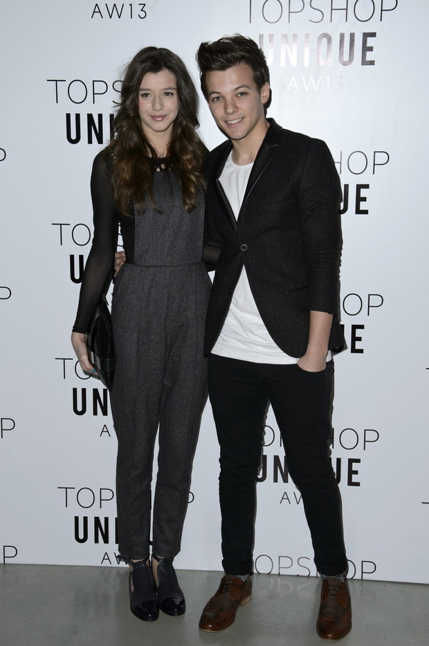 Eleanor Calder i Louis Tomlinson na pokazie Topshop Unique jesień-zima 2013/2014, fot. serwis prasowy