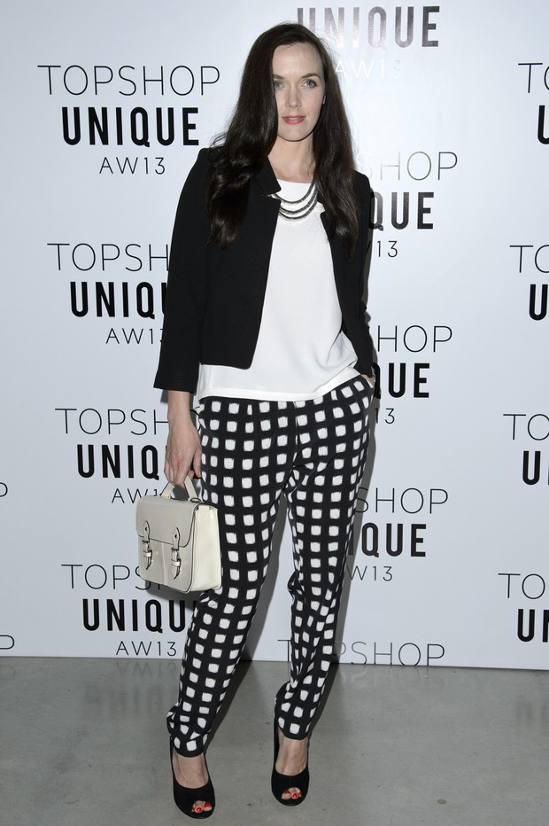Victoria Pendelton na pokazie Topshop Unique jesień-zima 2013/2014, fot. serwis prasowy