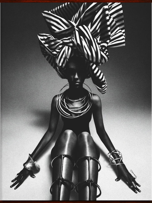 Ondria Hardin w sesji African Queen Numéro , marzec 2013 / fot. Sebastian Kim