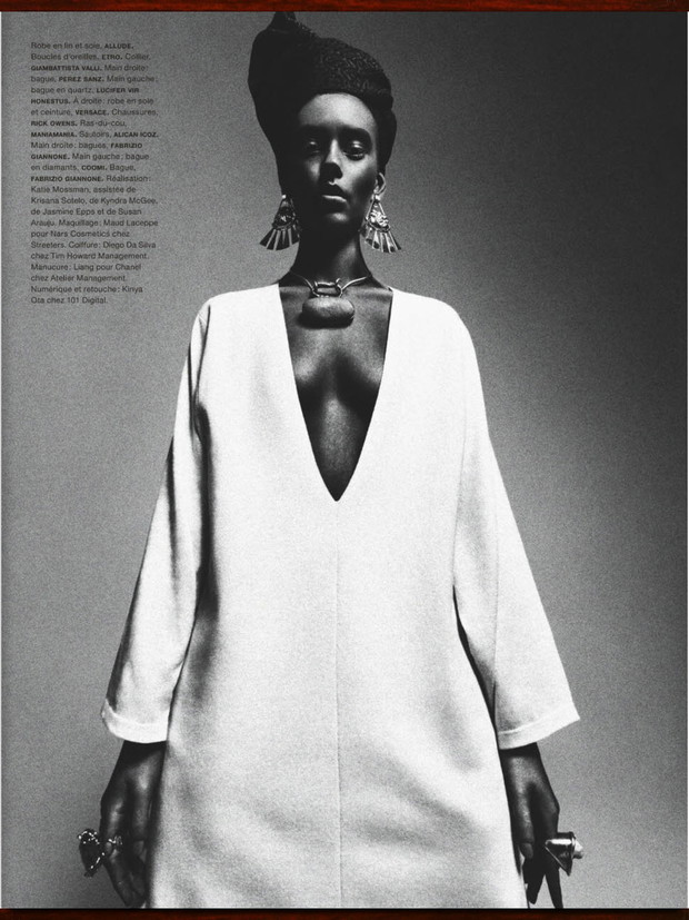 Ondria Hardin w sesji African Queen Numéro , marzec 2013 / fot. Sebastian Kim