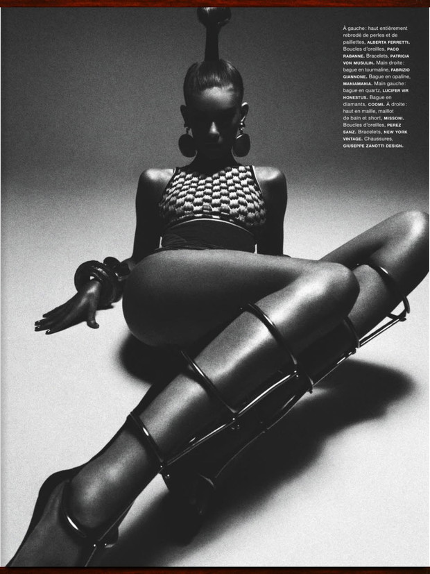 Ondria Hardin w sesji African Queen Numéro , marzec 2013 / fot. Sebastian Kim