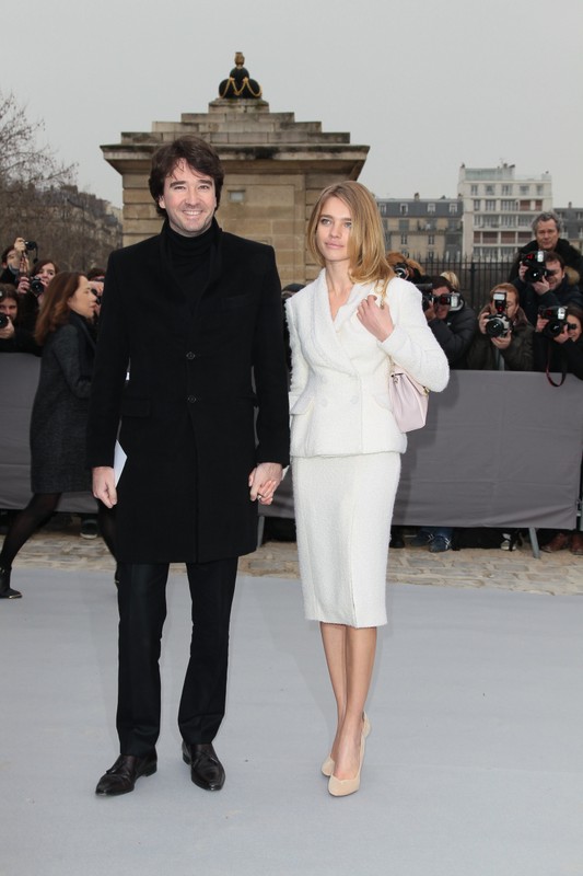 Gwiazdy na Paris Fashion Week: Antoine Arnault i Natalia Vodianova na pokazie Dior, fot. East News