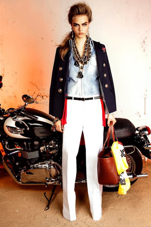 Cara Delevingne w lookbooku Dsquared2 wiosna-lato 2013