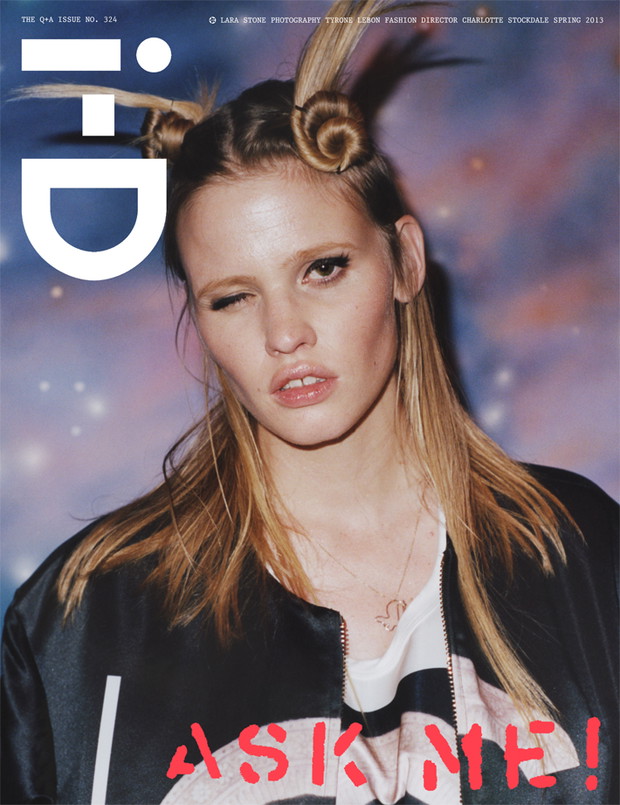 Lara Stone w i-D - ciążowego brzuszka nie widać
