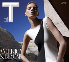 Anja Rubik w T Magazine New York Times Magazine, fot. Mario Sorrenti