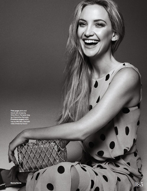Kate Hudson w ELLE UK, 05.2013, fot. Benny Horne. Kate ma na sobie sukienkę Nina Ricci.