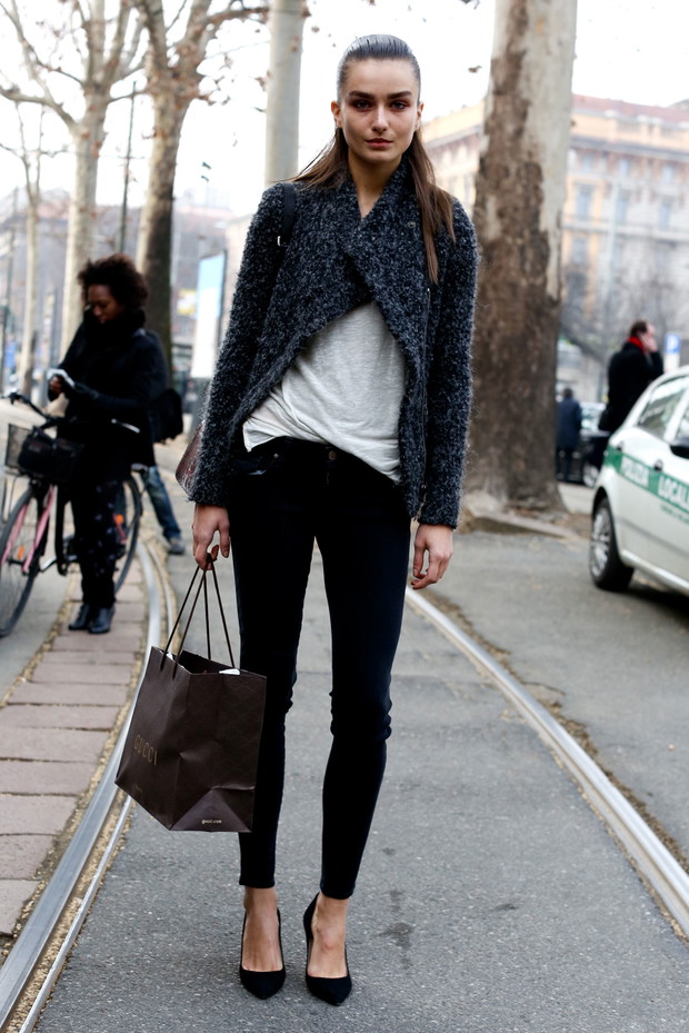 Street fashion: top modelki walczą z zimnem