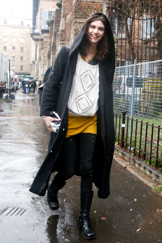 Street fashion: top modelki walczą z zimnem