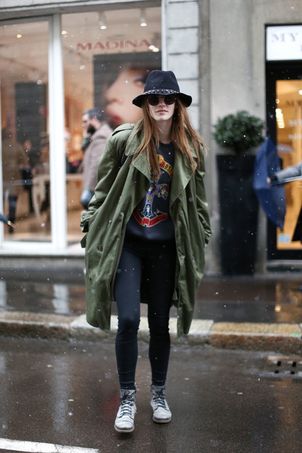 Street fashion: top modelki walczą z zimnem