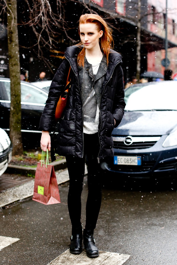 Street fashion: top modelki walczą z zimnem