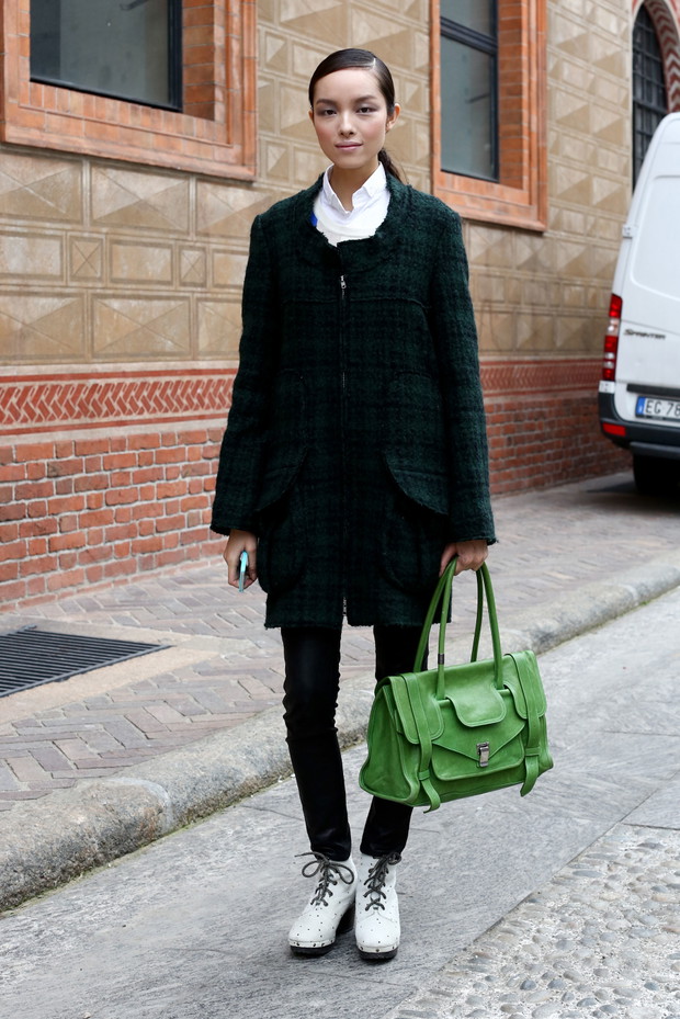 Street fashion: top modelki walczą z zimnem