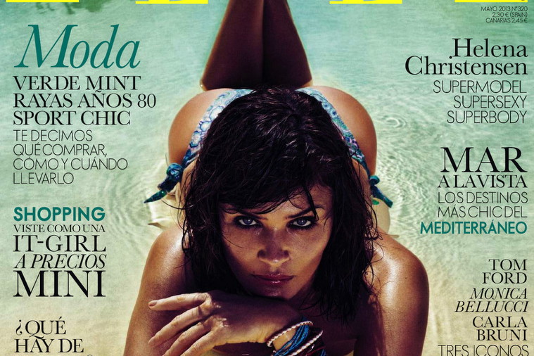 Helena Christensen w ELLE Spain