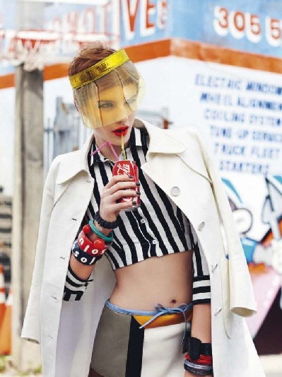 Asia Piwka w ELLE France, kwiecień 2013 (nr z 12.04), fot. Ben Morris