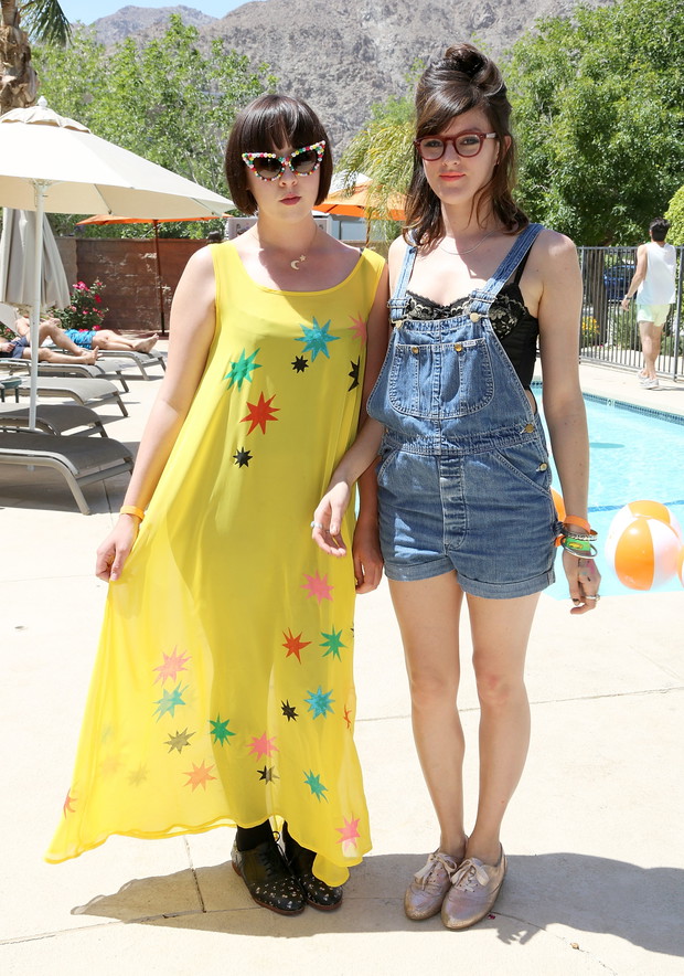Gwiazdy na festiwalu Coachella: Alia Penner i Misty Fox na BOSS Orange + Nylon Escape House Party, fot. East News