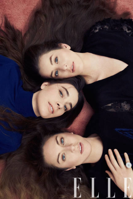Haim w ELLE US, 05.2013, fot. Thomas Whiteside/Jed Roo/elle