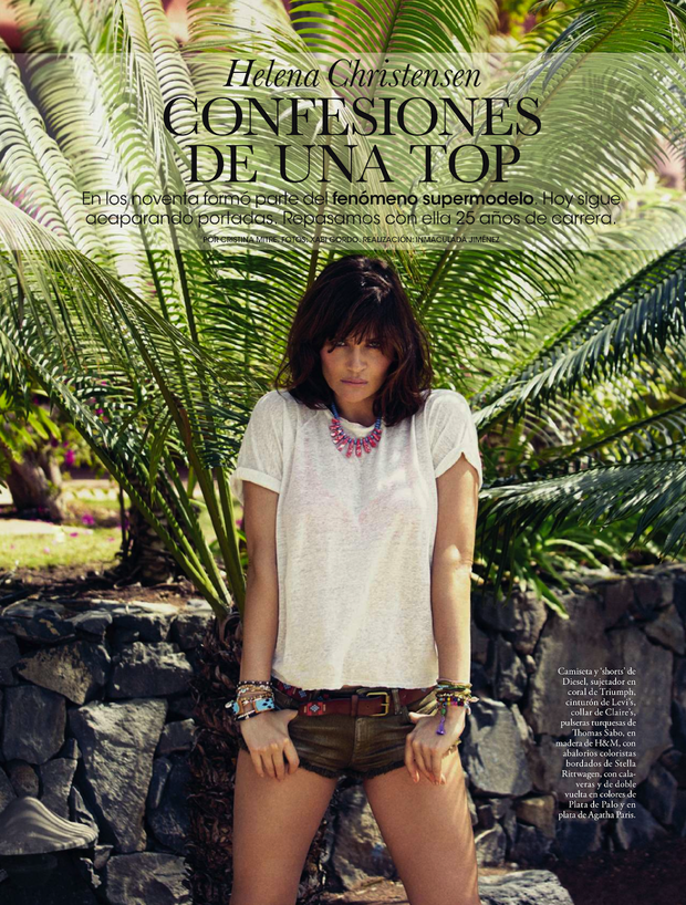 Helena Christensen w ELLE Spain