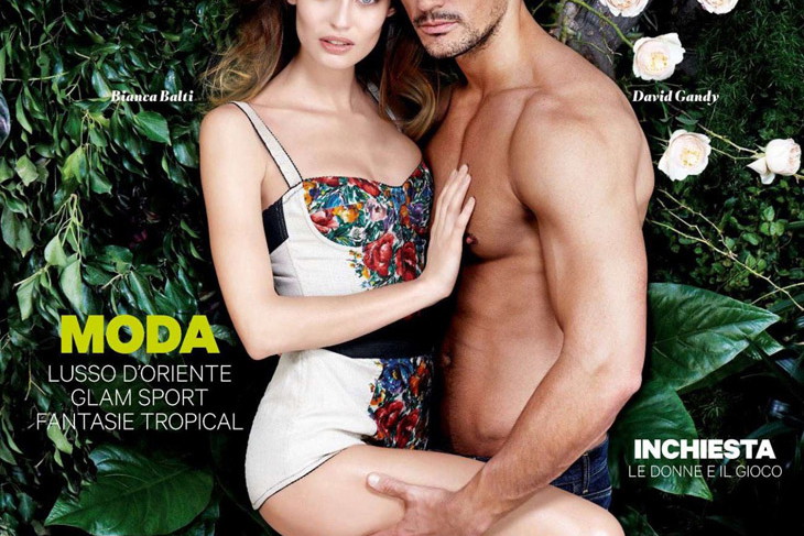 David Gandy i Bianca Balti w magazynie Amica maj 2013, fot. Giovanni Gastel