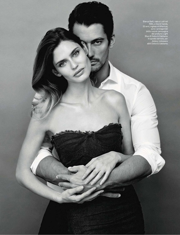 David Gandy i Bianca Balti w magazynie Amica maj 2013, fot. Giovanni Gastel