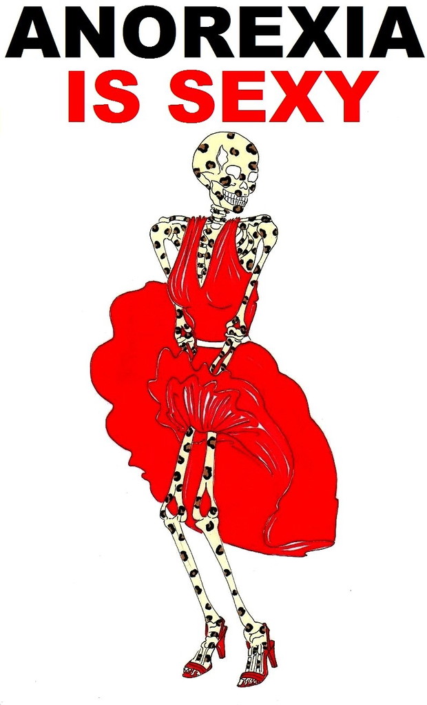 Anorexia is sexy, rys. AleXsandro Palombo/ Humor Chic
