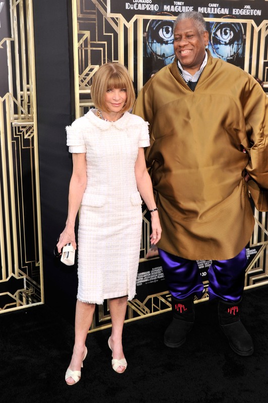 Gwiazdy na premierze filmu Wielki Gatsby: Anna Wintour (w sukni Chanel Couture) i Andre Leon Talley, fot. East News