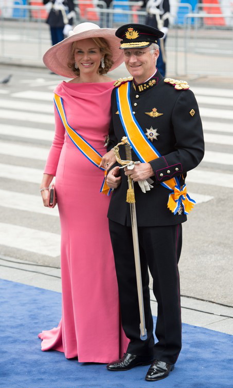 Koronacja Wilhelma Aleksandra na króla Holandii: księżna Matilde i książe Philippe, fot. East News