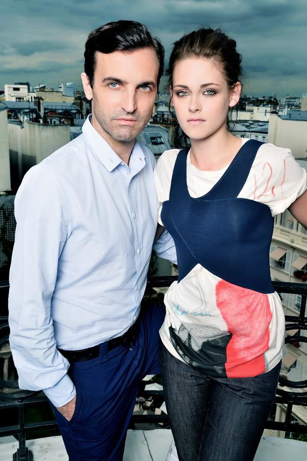 Nicolas Ghesquière i Kristen Stewart, fot. Stephane Feugere/ wwd