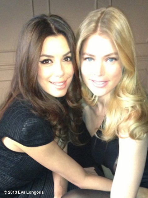 Gwiazdy na Twitterze, Festiwal Filmowy w Cannes 2013: Eva Longoria razem z przepiękną Doutzen Kroes dla L