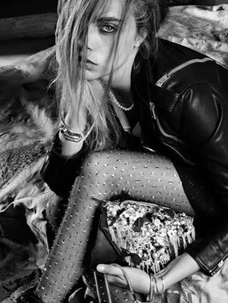 Cara Delevingne w kampanii Saint Laurent Paris jesień-zima 2013, fot. Hedi Slimane