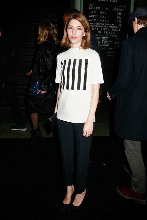 Trendy 2013, paski i szachownica: Sofia Coppola podczas NYFW , fot. East News