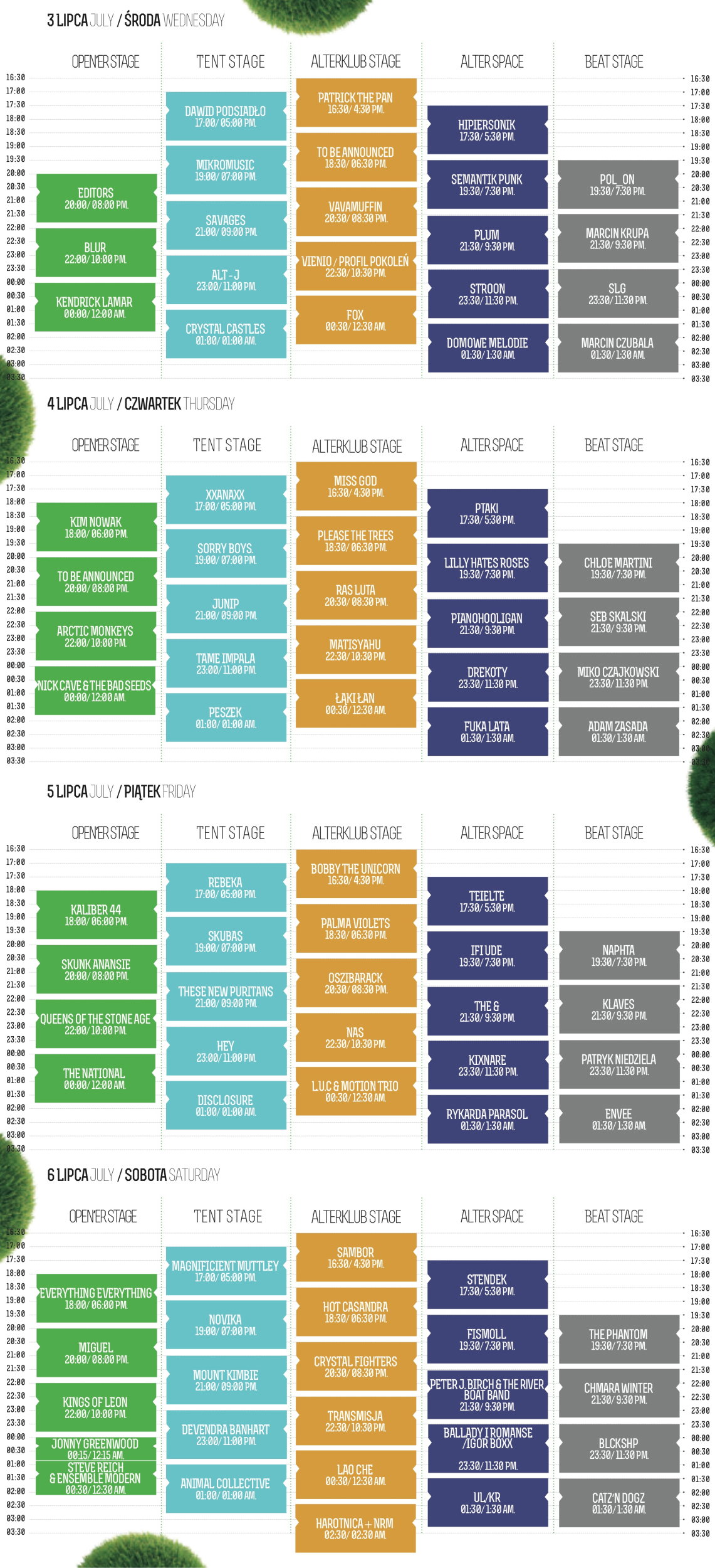 Open'er 2013: znamy line up